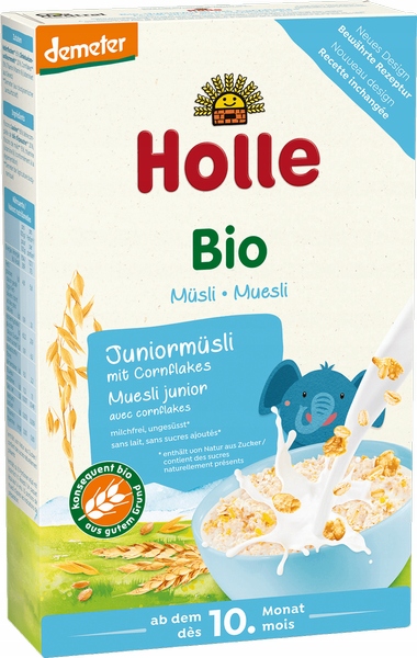 Bio Kaszka Junior muesli z corn flakes 10m+ Holle