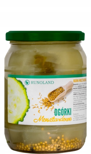 Ogórki musztardowe konserwowe 680g Runoland