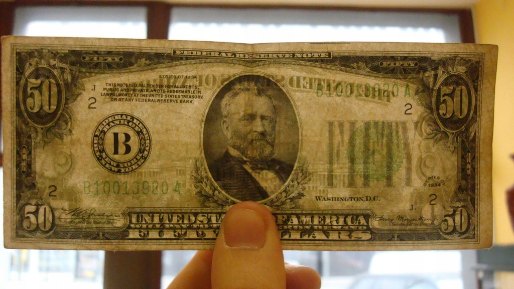 Купить Банкнота номиналом 50 долларов США 1934 года, штат Нью-Йорк 3: отзывы, фото, характеристики в интерне-магазине Aredi.ru
