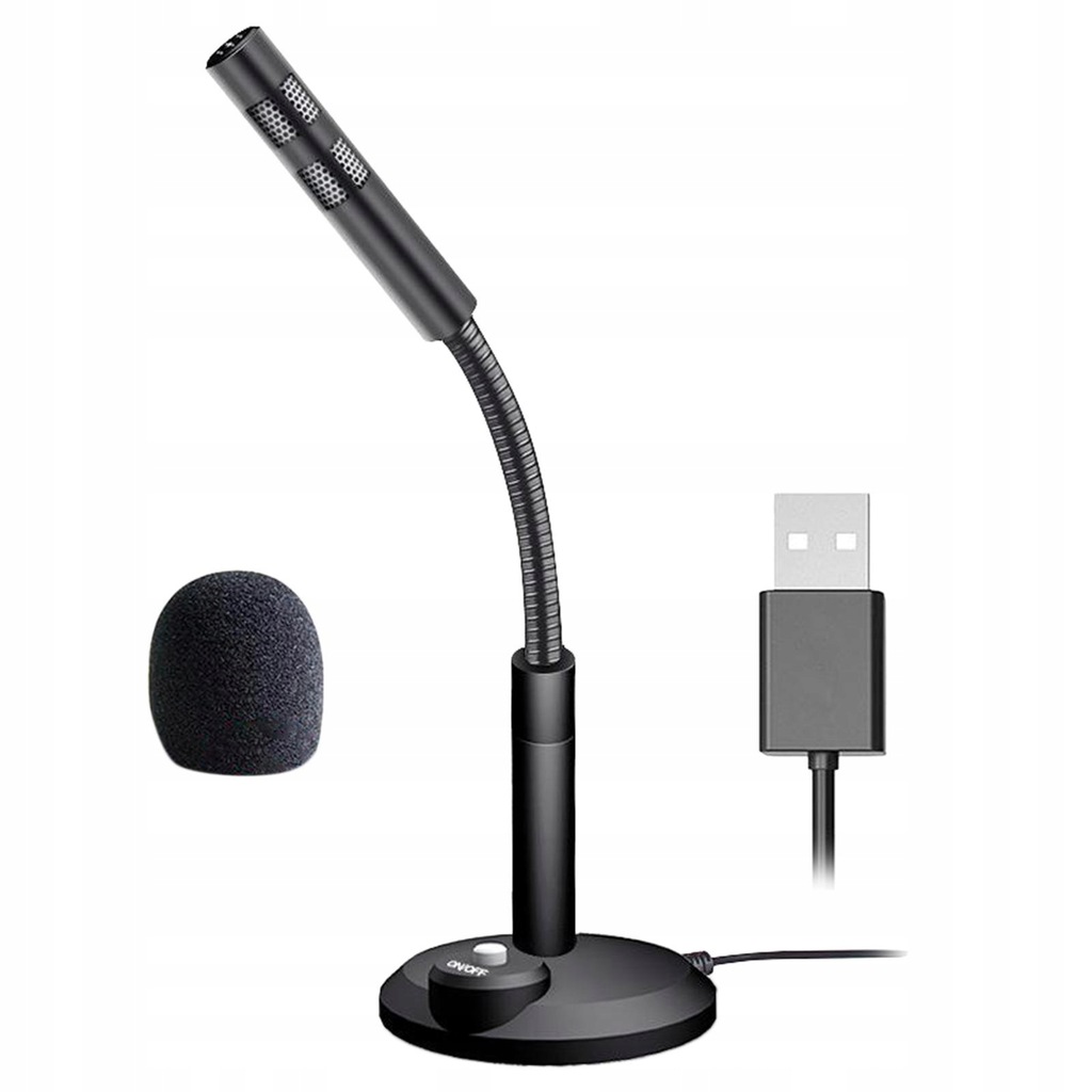 Mikrofon komputerowy USB/3,5 mm, wielokierunkowy