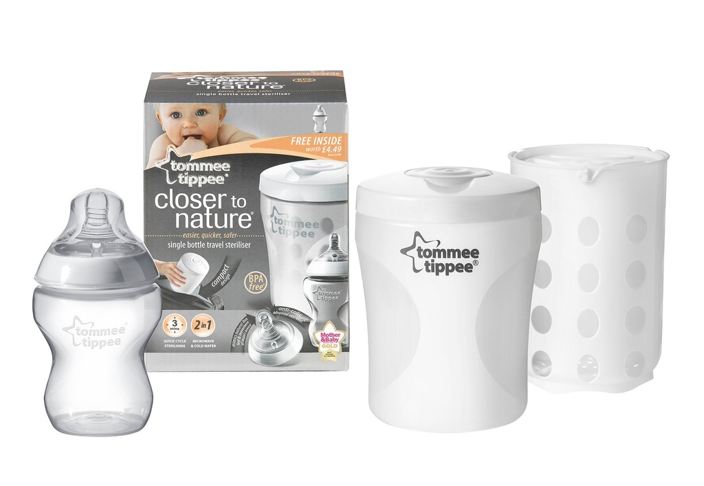 _TOMMEE TIPPEE_Closer To Nature Sterylizator mikrofalowy do butelki Biały