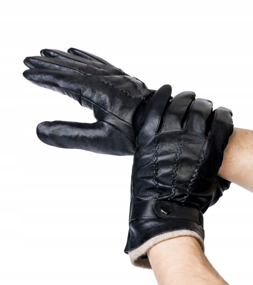 Oryginalne rękawiczki męskie ze skóry naturalnej z