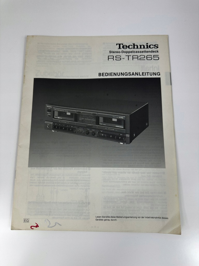 Instrukcja obsługi TECHNICS RS-TR265