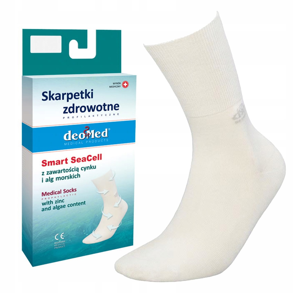Skarpety Zdrowotne Algi Morskie Bezuciskowe Smart SeaCell DeoMed 43-46
