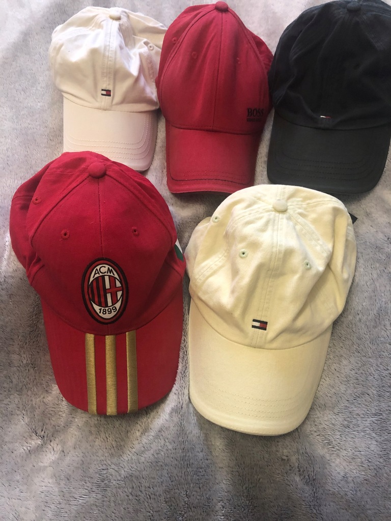 Czapka tommy hilfiger Boss Adidas 5 sztuk paka