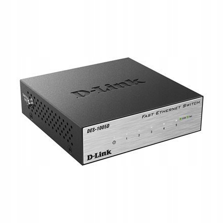 D-Link Switch DES-1005D Unmanaged, Desktop, 10/100