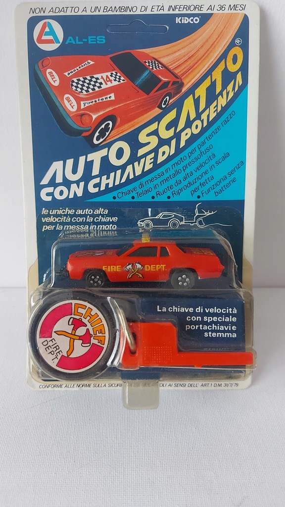 DODGE FIRE AUTO KLUCZYK NAPĘD KIDCO 1979r VINTAGE PRL