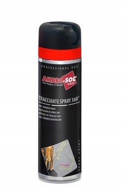 Spray geodezyjny, marker budowlany 360° Ambro-Sol czerwony fluorescencyjny