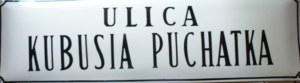 Emaliowana tablica Kubusia Puchat Łodzkie kremówki