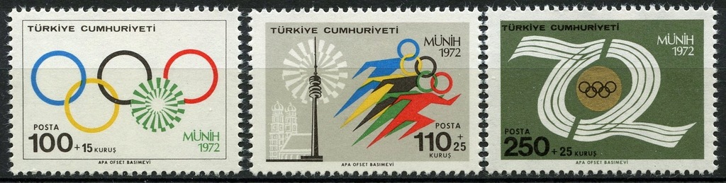 Turcja** Mi. 2261-63 Igrzyska Olimpijskie