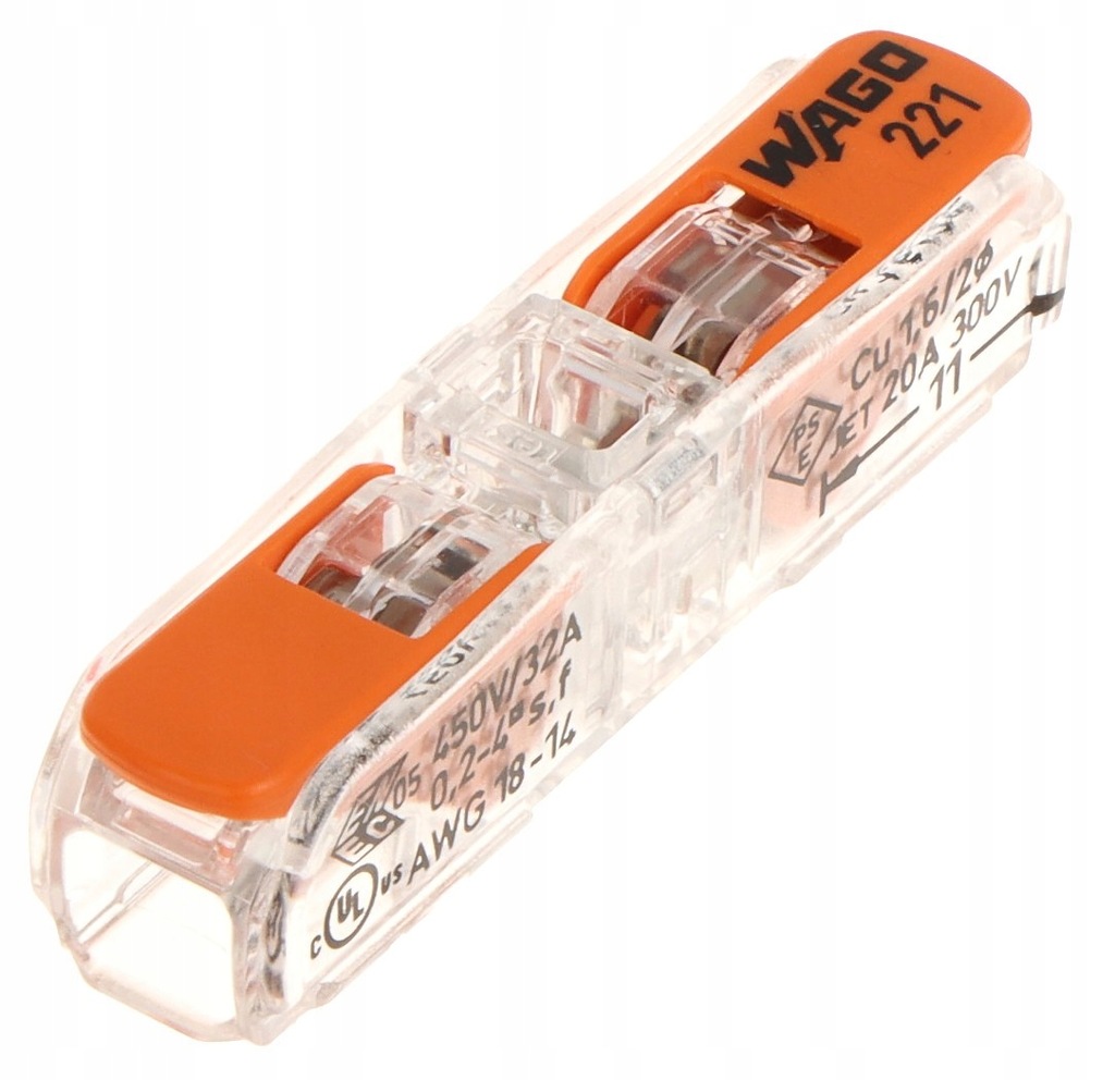 Morsetto Elettrico Wago Connettore Wago 221-2411 Per Cavi Elettrici - Compatto, Sottile, Con Leva Riutilizzabile, Nuovo Connettori Elettrici - Foto 7