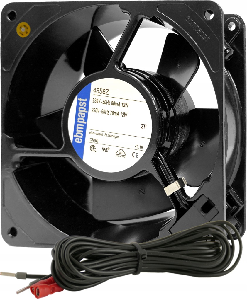 WENTYLATOR EBMPAPST 4856Z DO 70°C 100m3/h TURBINA 230V CICHY KRATKA KOMINEK