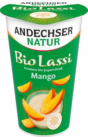Jogurt pitny Lassi mango 3,5% 250g Andechser Natur