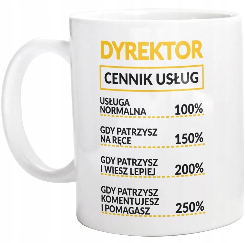 DYREKTOR CENNIK USŁUG DYREKTORA KUBEK