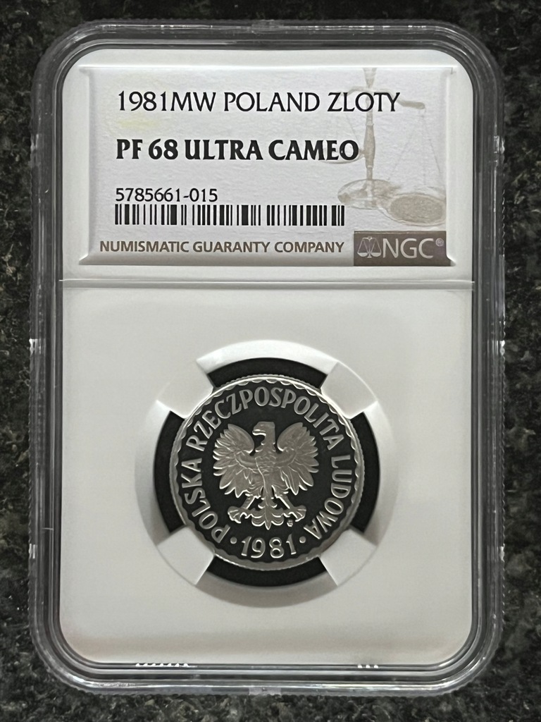 1 złoty 1981 - Sztuka - NGC PF 68 Ultra Cameo