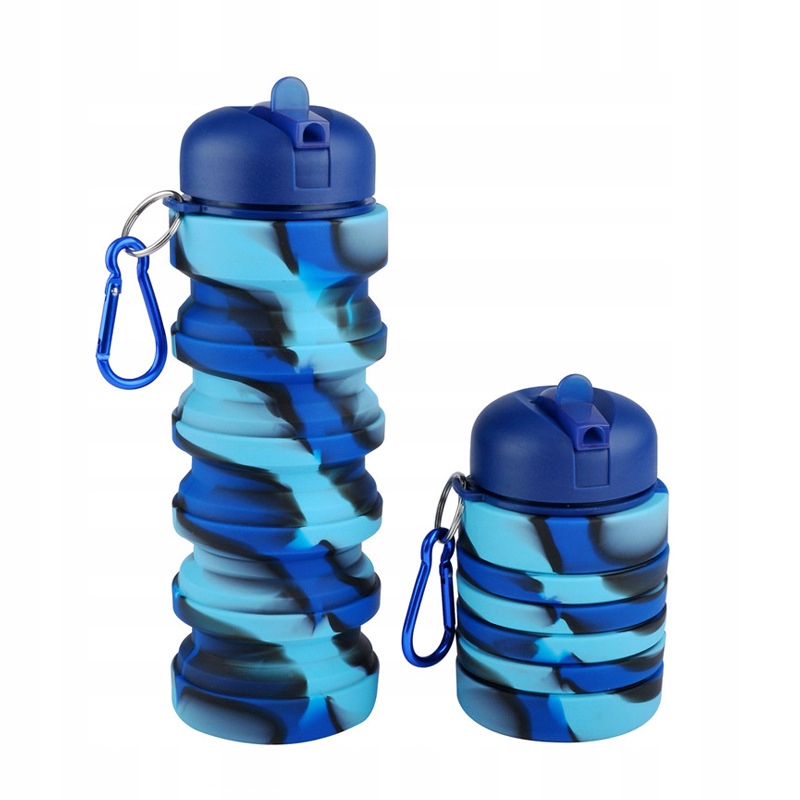 500ml składana butelka wodę silikonowa butelka