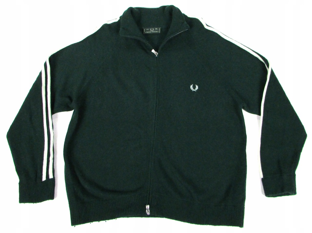 ** FRED PERRY **__XL__Wełniany, rozpinany sweter