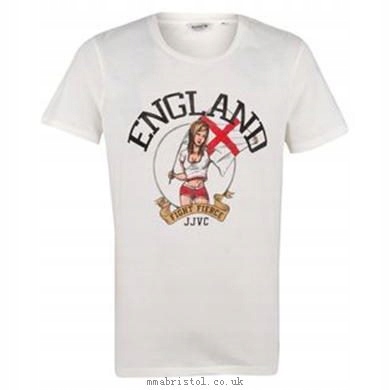 JACK JONES FIGHT FIERCE ENGLAND kremowy TSHIRT - L