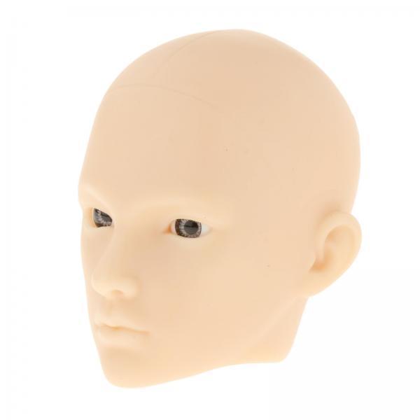 2x1/6 BJD Doll Head Sculpt with Grey Eyes 2 Pcs