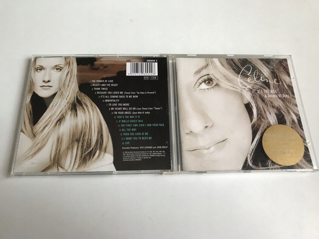 CD Celine Dion ALL THE WAY... A DECADE OF SONG STAN 4+/6