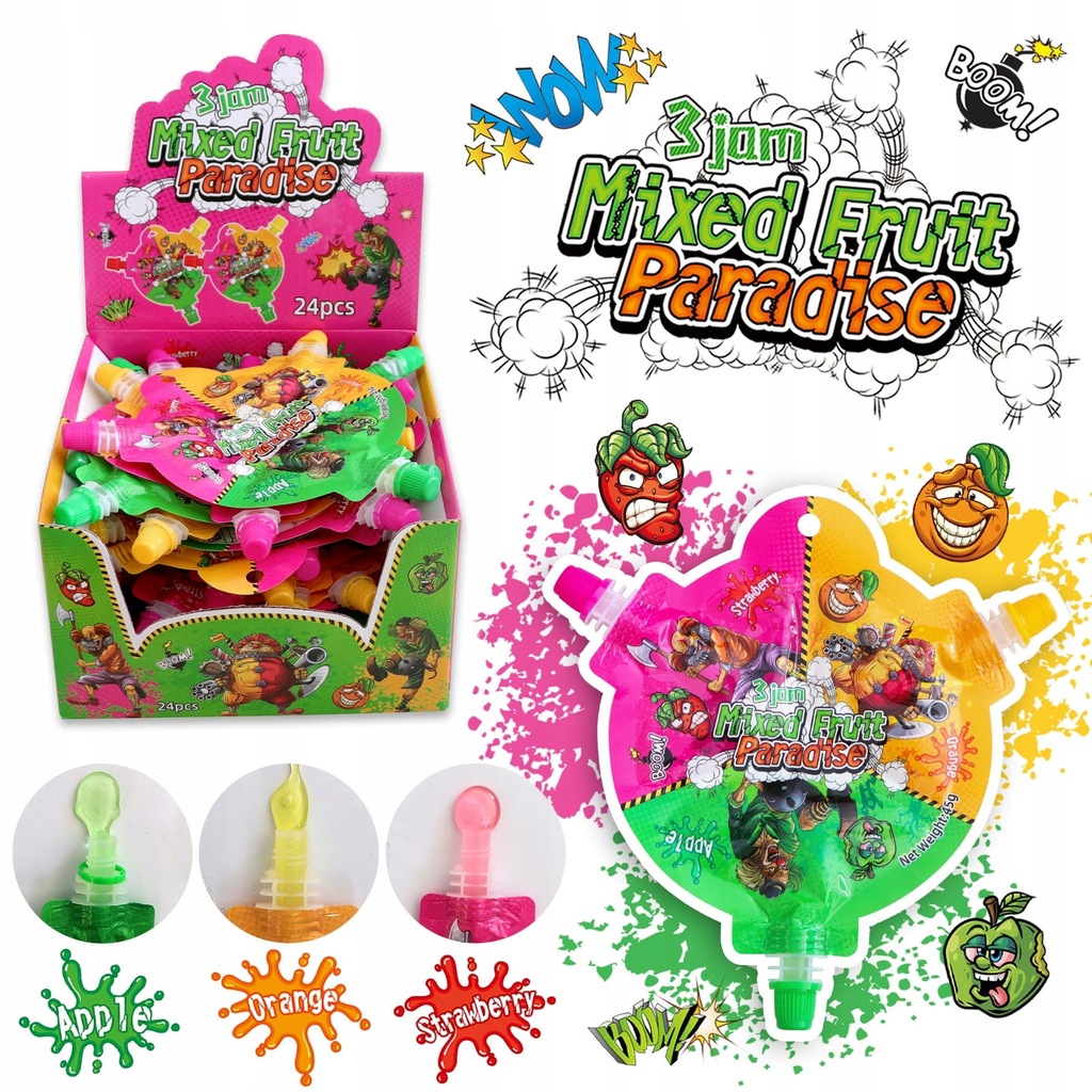 ŻEL OWOCOWY MIXED FRUIT PARADISE 45 g 24 szt