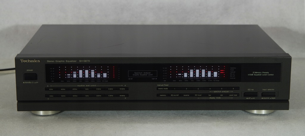 Technics SH-GE70, korektor graficzny, equalizer. Analizator widma.