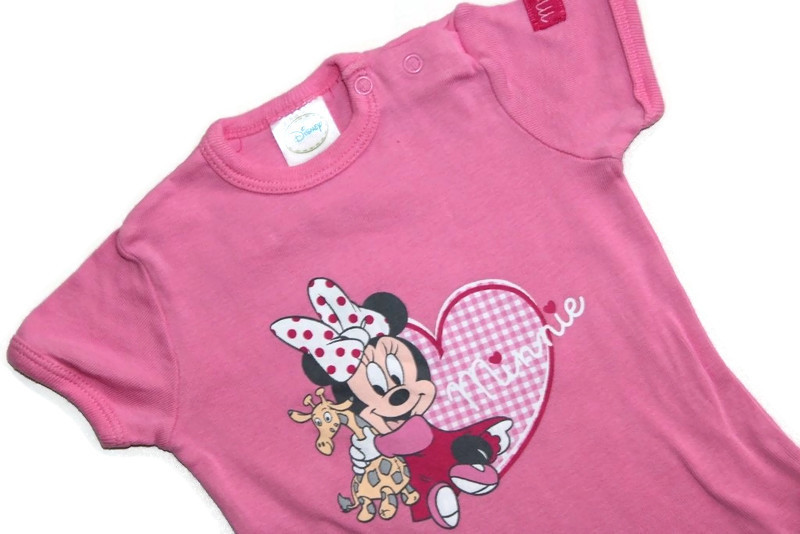 ae776*DISNEY* Róż bawełna body MINNIE MOUSE 62-68