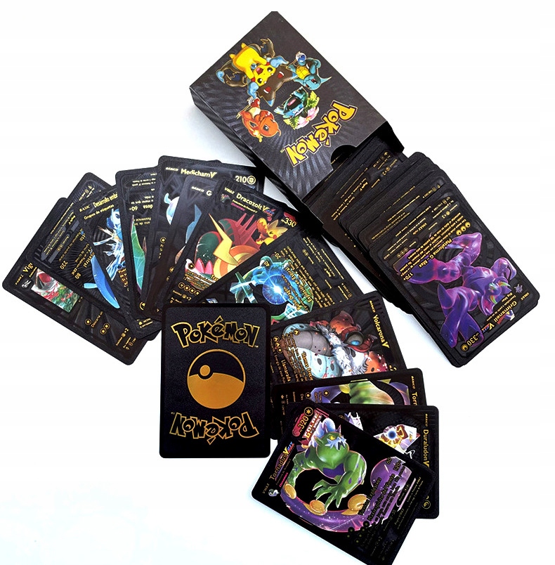 CZARNE KARTY POKEMON 54 szt Vmax GX Energy
