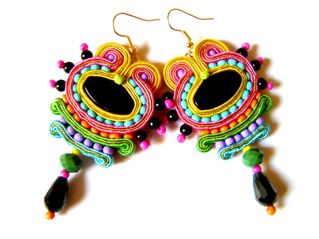 Kolczyki soutache sutasz