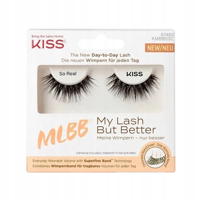 KISS FALSE EYELASHES FOR NATURAL VOLUME MY LASH BU