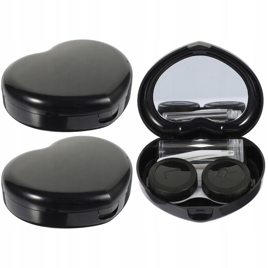 Contact Lens Case Cute Invisible Clamshell 3 Sets