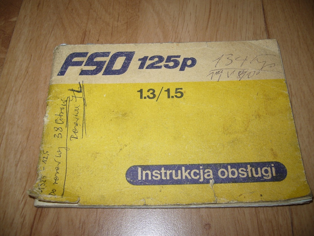 KSIĄŻKA FSO 125P 1.3/1.5 INSTRUKCJA OBSŁUGI