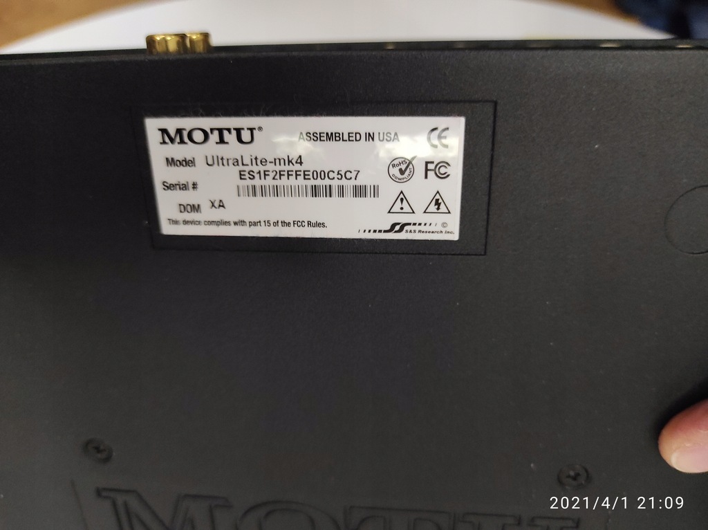 MOTU UltraLite mk3 Hybrid interfejs audio, Poznań