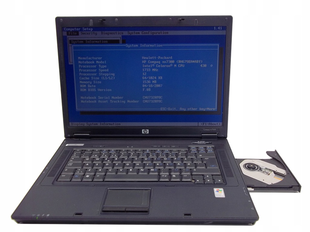 Laptop Hp Compaq Nx7300 15 4 Sprawdz 8984957664 Oficjalne Archiwum Allegro