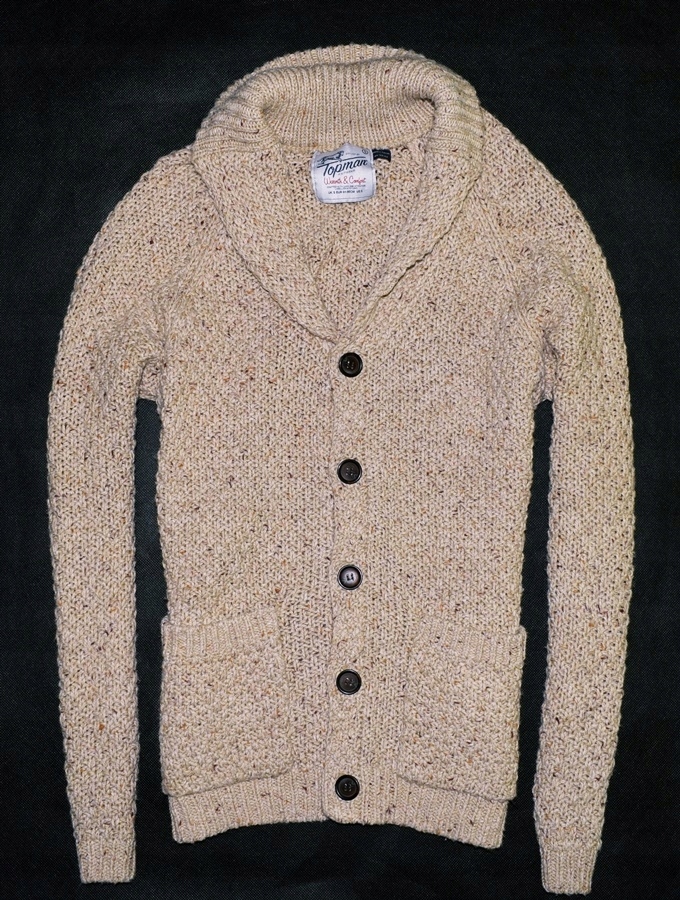 5187-19 ...TOPMAN... n#s BEZOWY SWETER W SEREK r.S