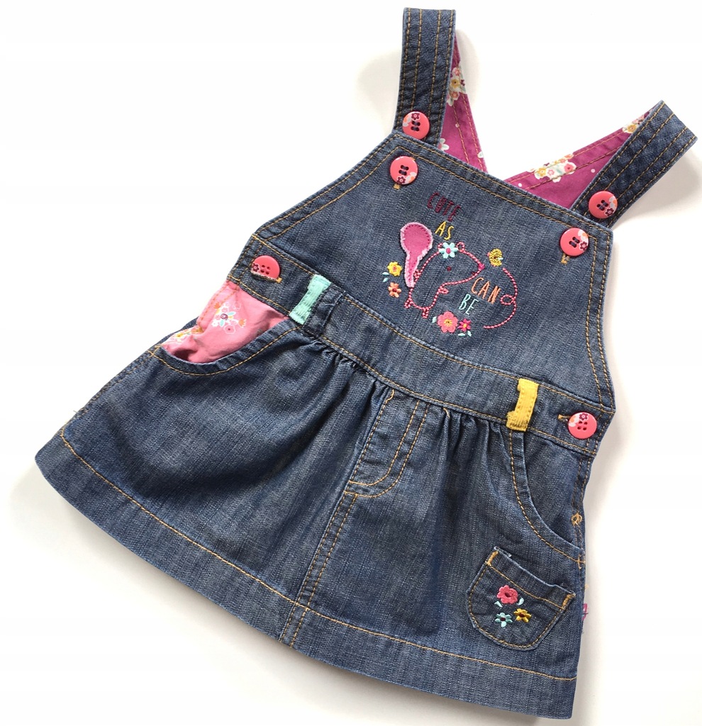 MOTHERCARE sukienka ogrodniczka jeans 56 4,5 kg