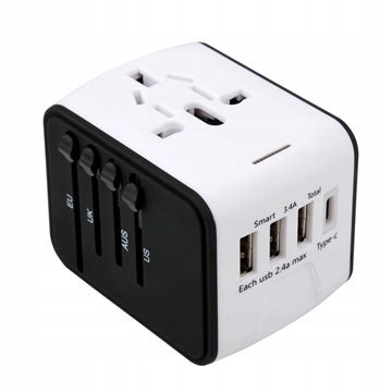 ŁADOWARKA ADAPTER MIĘDZYNARODOWY USB EU US AUS UK