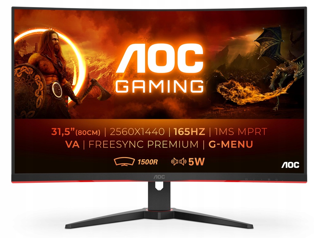 MONITOR LED AOC CQ32G2SE/BK 31,5 " 2560 X 144