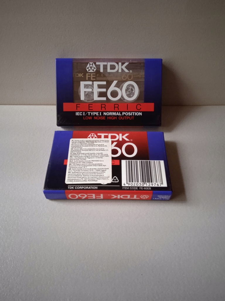 KASETA MAGNETOFONOWA TDK x 1 szt.- zafoliowana.