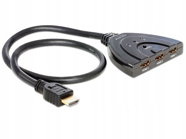 Rozdzielacz HDMI Delock 3-portowy