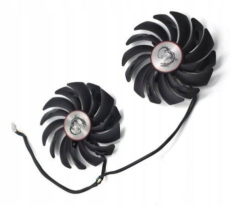 2 x FAN 95mm MSI GTX 1070 1080 RX 480 KOMPLET NOWY