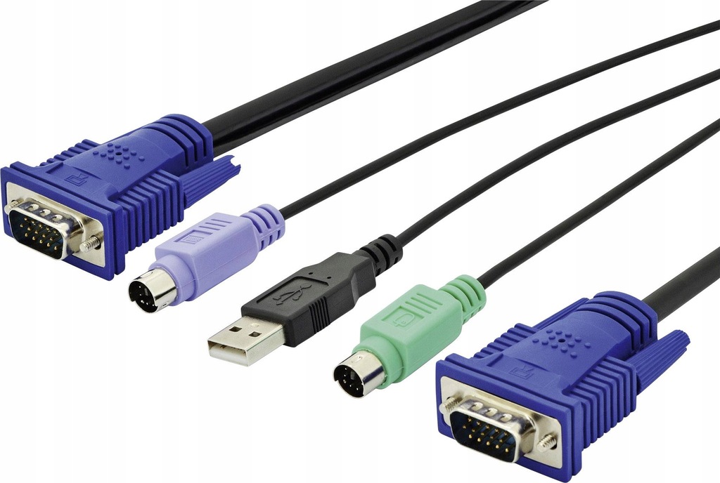 Kabel PS/2 do konsoli KVM DIGITUS czarny 1,8 m