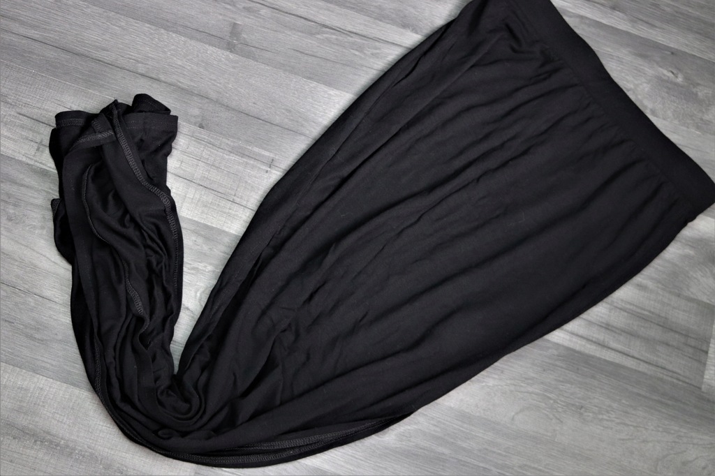 Topshop czarna maxi spódnica M z rozporkami