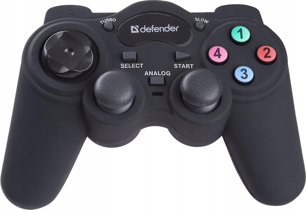 Gamepad przewodowy Defender GAME RACER, tryb turbo, efekt wibracji, USB/PS2