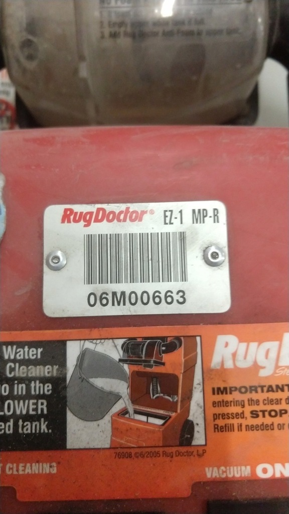 RUG DOCTOR EZ1 MPR ODKURZACZ PIORĄCY /F 9756270445 oficjalne