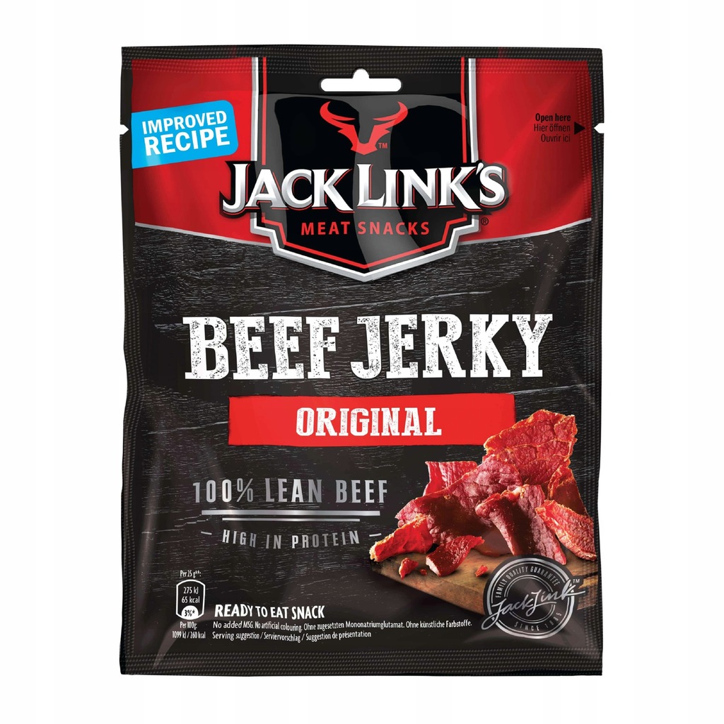 JACK LINK'S BEEF JERKY 70g ORIGINAL WOŁOWINA