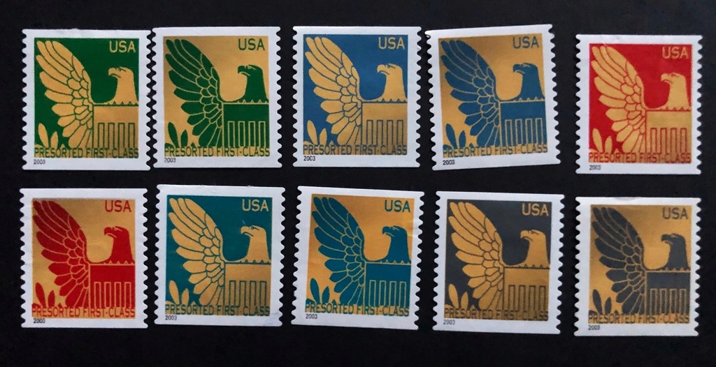 USA 2003 - Eagles Sc.#3792/3801 (Coil stamps)
