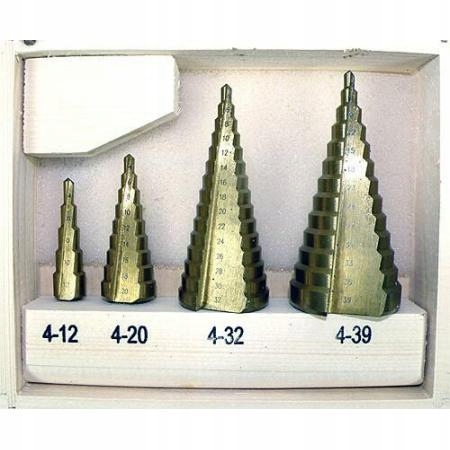 Silver Wiertło stopniowe komplet 4szt. /4-39mm