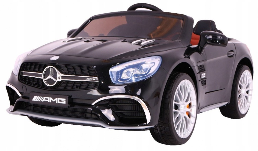 Mercedes AMG SL65 dla dzieci Lakier Czarny + Pilot + Bagażnik + Regulacja s