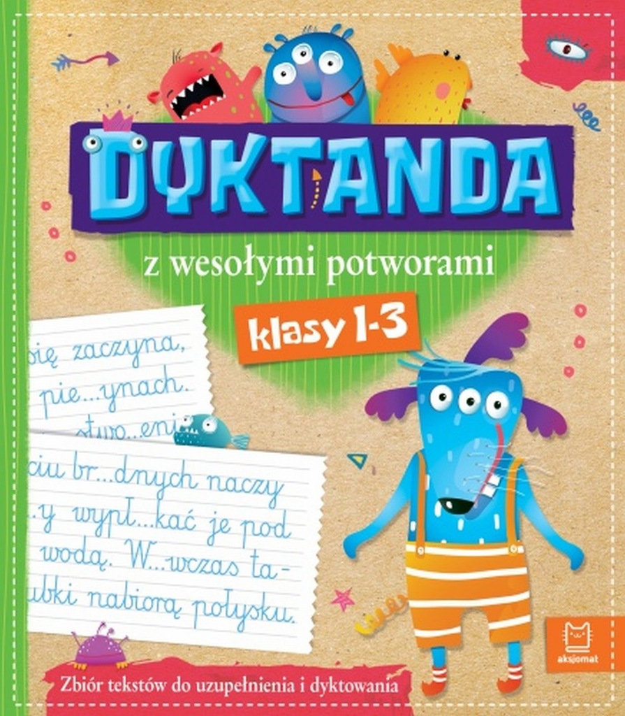 Dyktanda z wesołymi potworami dla klas 1-3